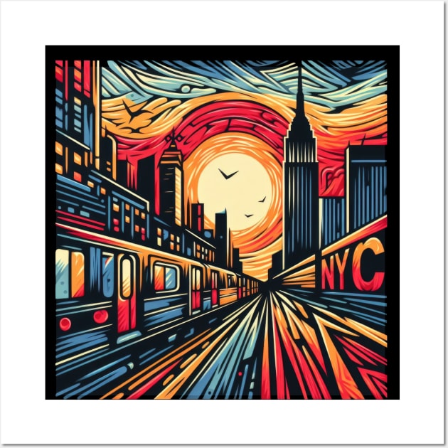 New York Subway NYC Subway Train Wall Art by Nysa Design